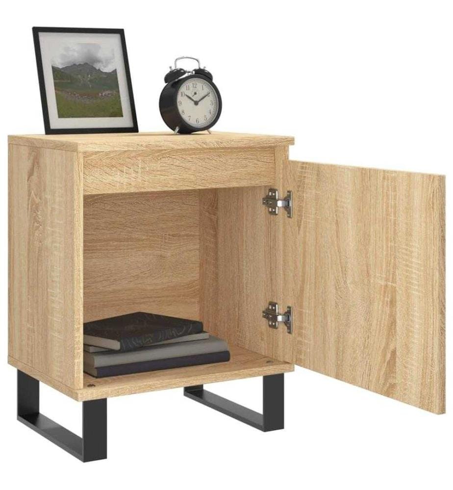 Nachttische 2 Stk. Sonoma-Eiche 40x30x50 cm Holzwerkstoff
