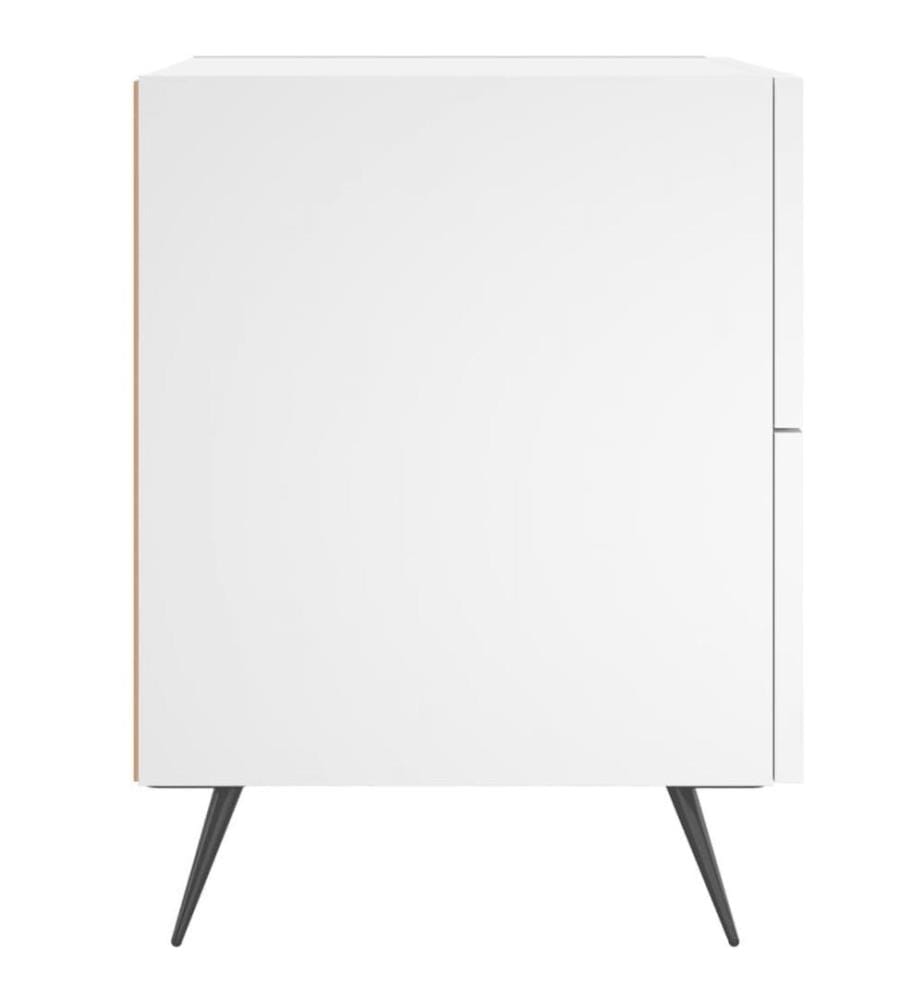 Nachttisch Weiss 40x35x47,5 cm Holzwerkstoff