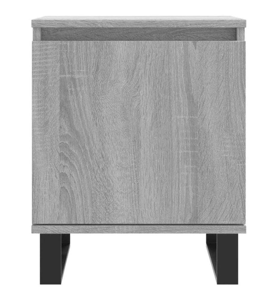 Nachttische 2 Stk. Grau Sonoma 40x30x50 cm Holzwerkstoff