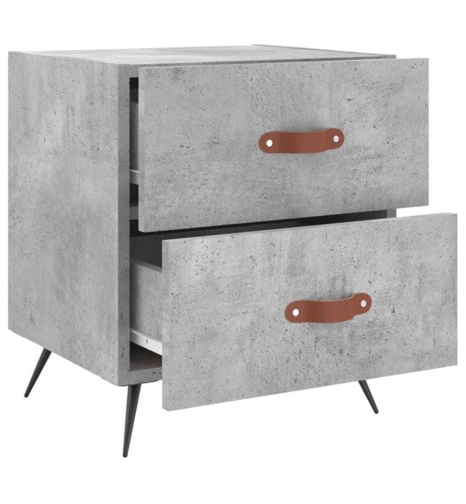 Nachttisch Betongrau 40x35x47,5 cm Holzwerkstoff