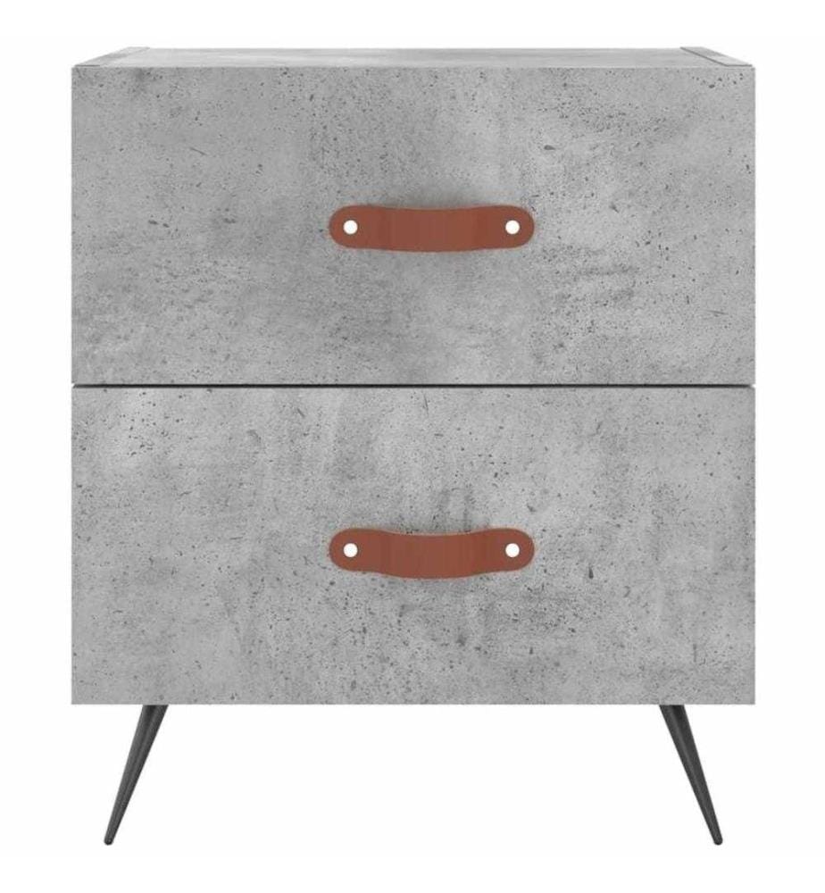 Nachttisch Betongrau 40x35x47,5 cm Holzwerkstoff