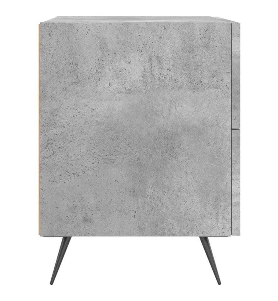 Nachttisch Betongrau 40x35x47,5 cm Holzwerkstoff