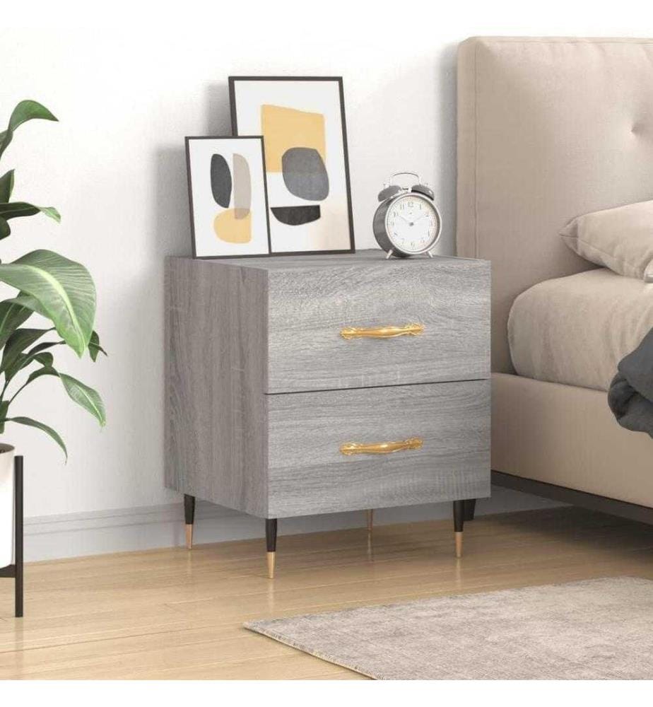 Nachttisch Grau Sonoma 40x35x47,5 cm Holzwerkstoff