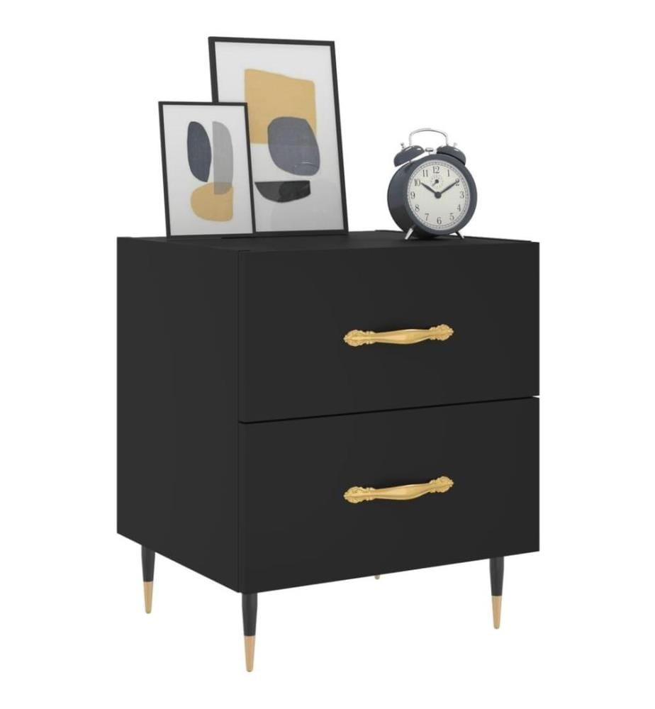 Nachttisch Schwarz 40x35x47,5 cm Holzwerkstoff