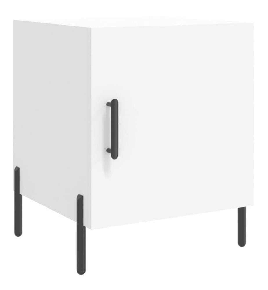 Nachttisch Weiss 40x40x50 cm Holzwerkstoff