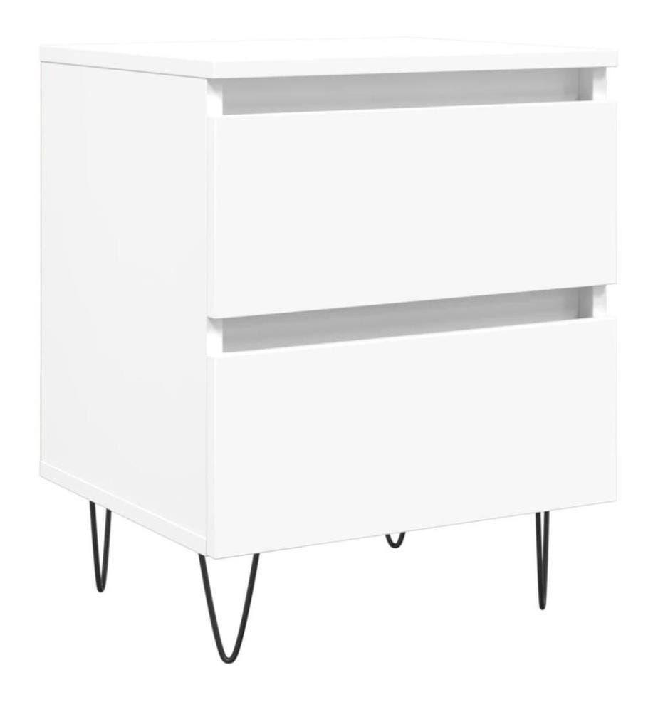 Nachttisch Weiss 40x35x50 cm Holzwerkstoff