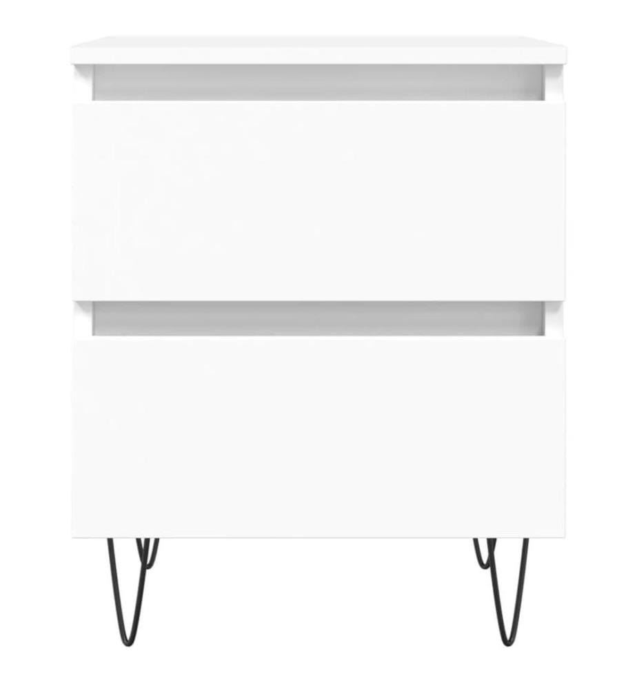 Nachttisch Weiss 40x35x50 cm Holzwerkstoff