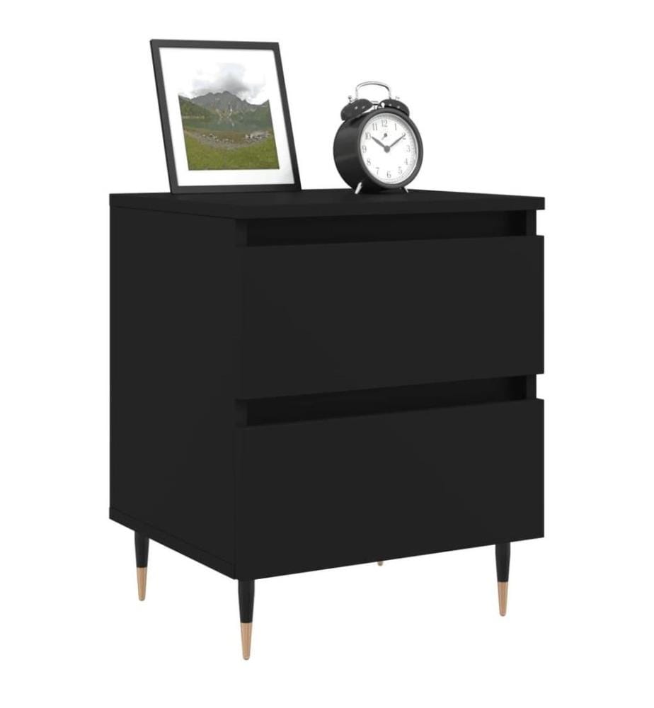 Nachttische 2 Stk. Schwarz 40x35x50 cm Holzwerkstoff