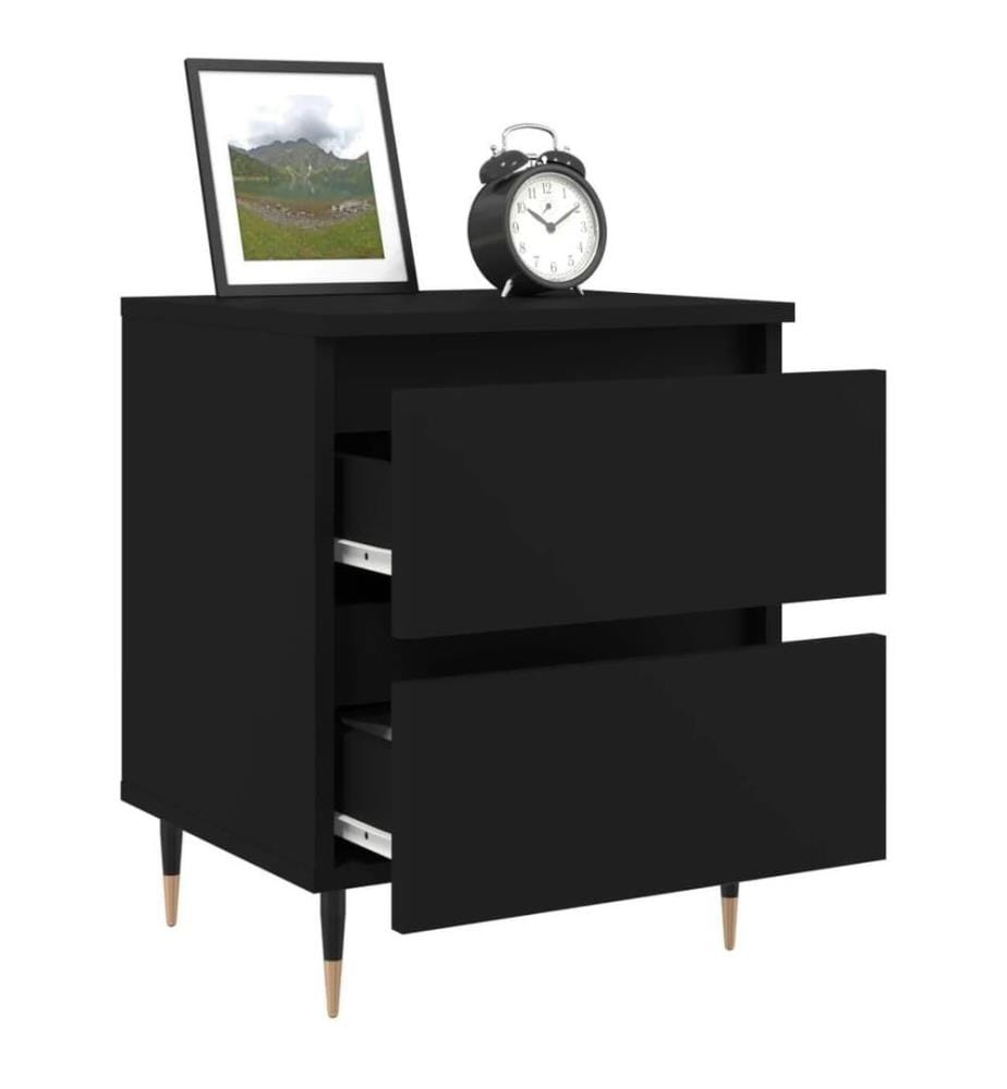 Nachttische 2 Stk. Schwarz 40x35x50 cm Holzwerkstoff
