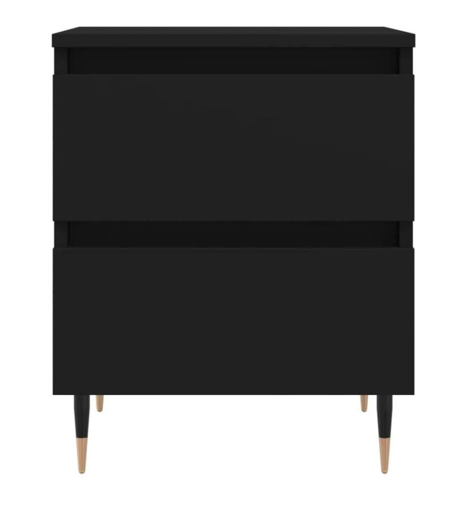 Nachttische 2 Stk. Schwarz 40x35x50 cm Holzwerkstoff