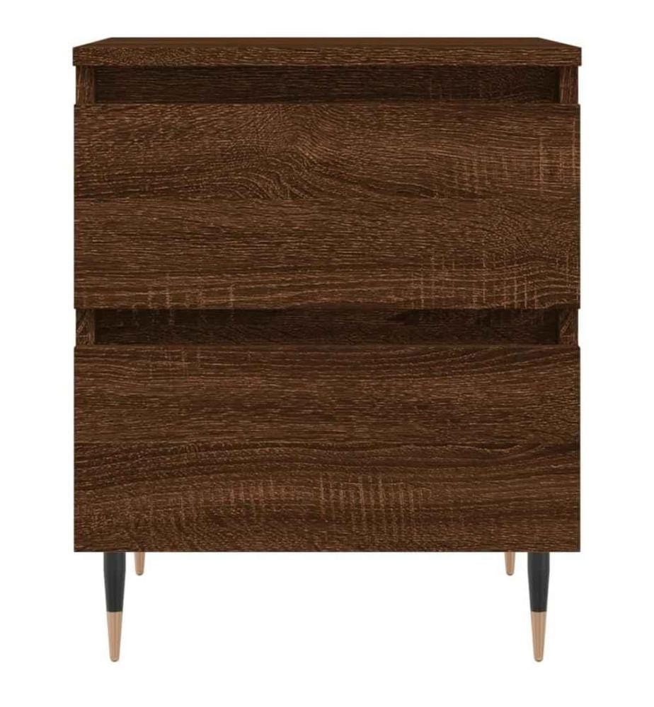 Nachttische 2 Stk. Braun Eichen-Optik 40x35x50 cm Holzwerkstoff
