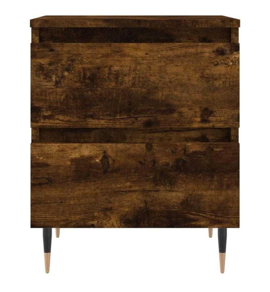 Nachttische 2 Stk. Räuchereiche 40x35x50 cm Holzwerkstoff