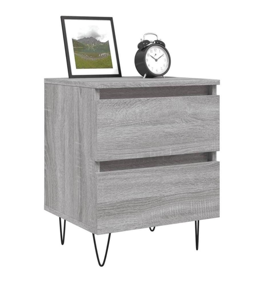 Nachttisch Grau Sonoma 40x35x50 cm Holzwerkstoff