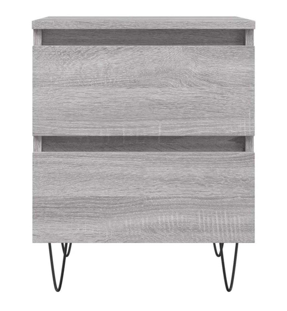 Nachttisch Grau Sonoma 40x35x50 cm Holzwerkstoff