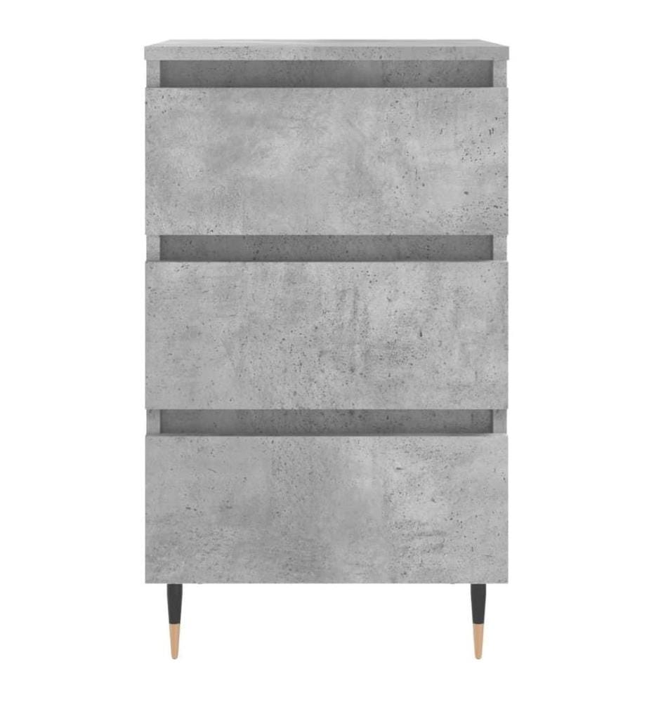 Nachttische 2 Stk. Betongrau 40x35x69 cm Holzwerkstoff
