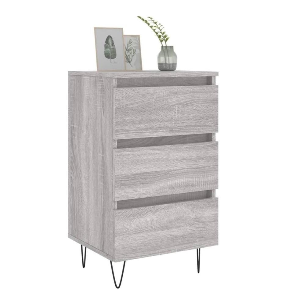 Nachttisch Grau Sonoma 40x35x69 cm Holzwerkstoff