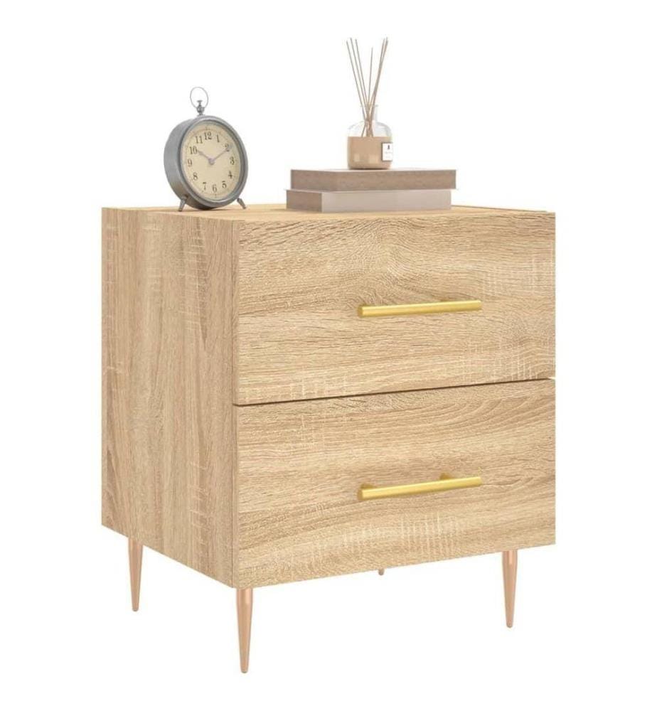 Nachttische 2 Stk. Sonoma-Eiche 40x35x47,5 cm Holzwerkstoff