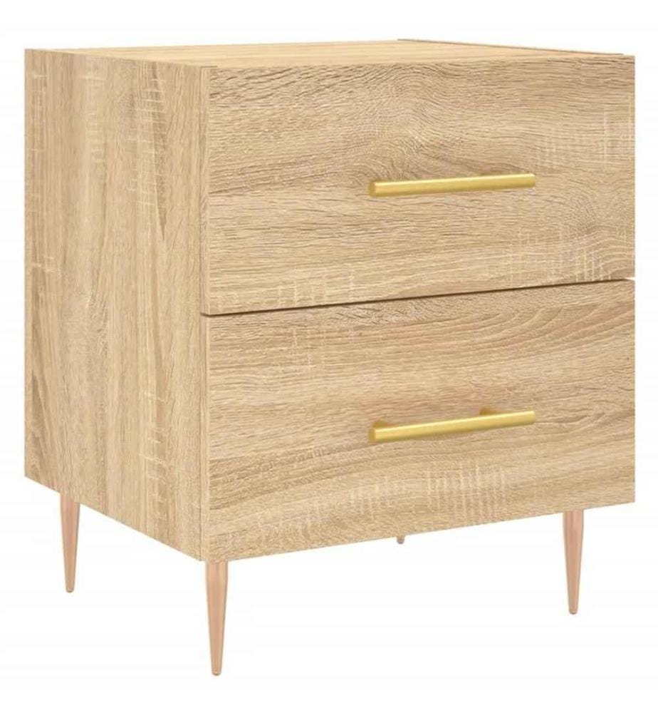 Nachttische 2 Stk. Sonoma-Eiche 40x35x47,5 cm Holzwerkstoff