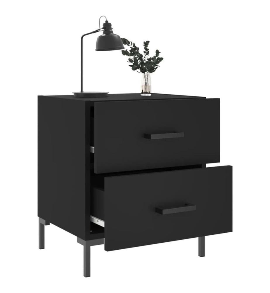 Nachttische 2 Stk. Schwarz 40x35x47,5 cm Holzwerkstoff