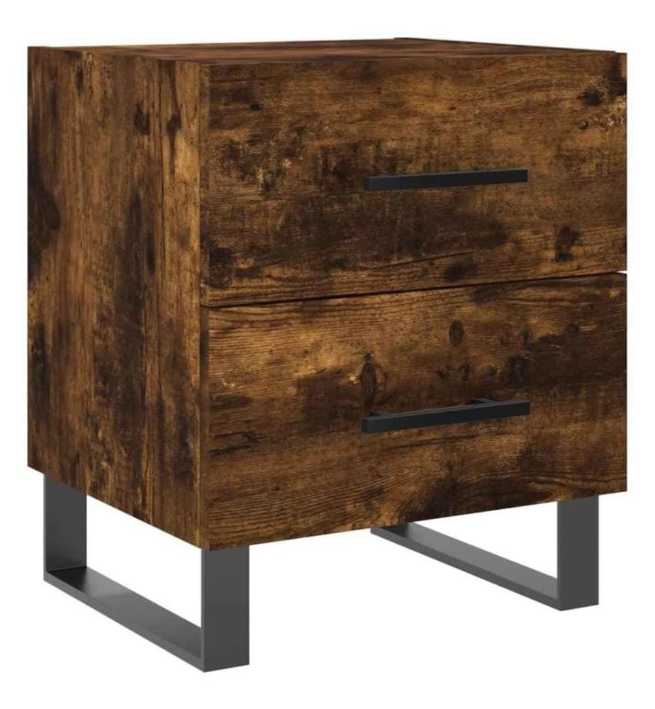 Nachttische 2 Stk. Räuchereiche 40x35x47,5 cm Holzwerkstoff