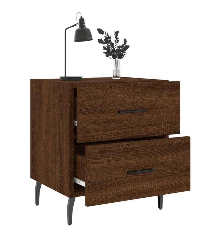 Nachttische 2Stk. Braun Eichen-Optik 40x35x47,5cm Holzwerkstoff