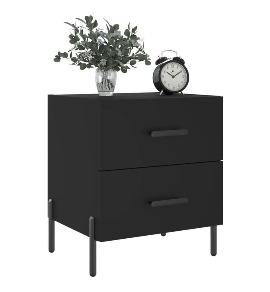 Nachttische 2 Stk. Schwarz 40x35x47,5 cm Holzwerkstoff