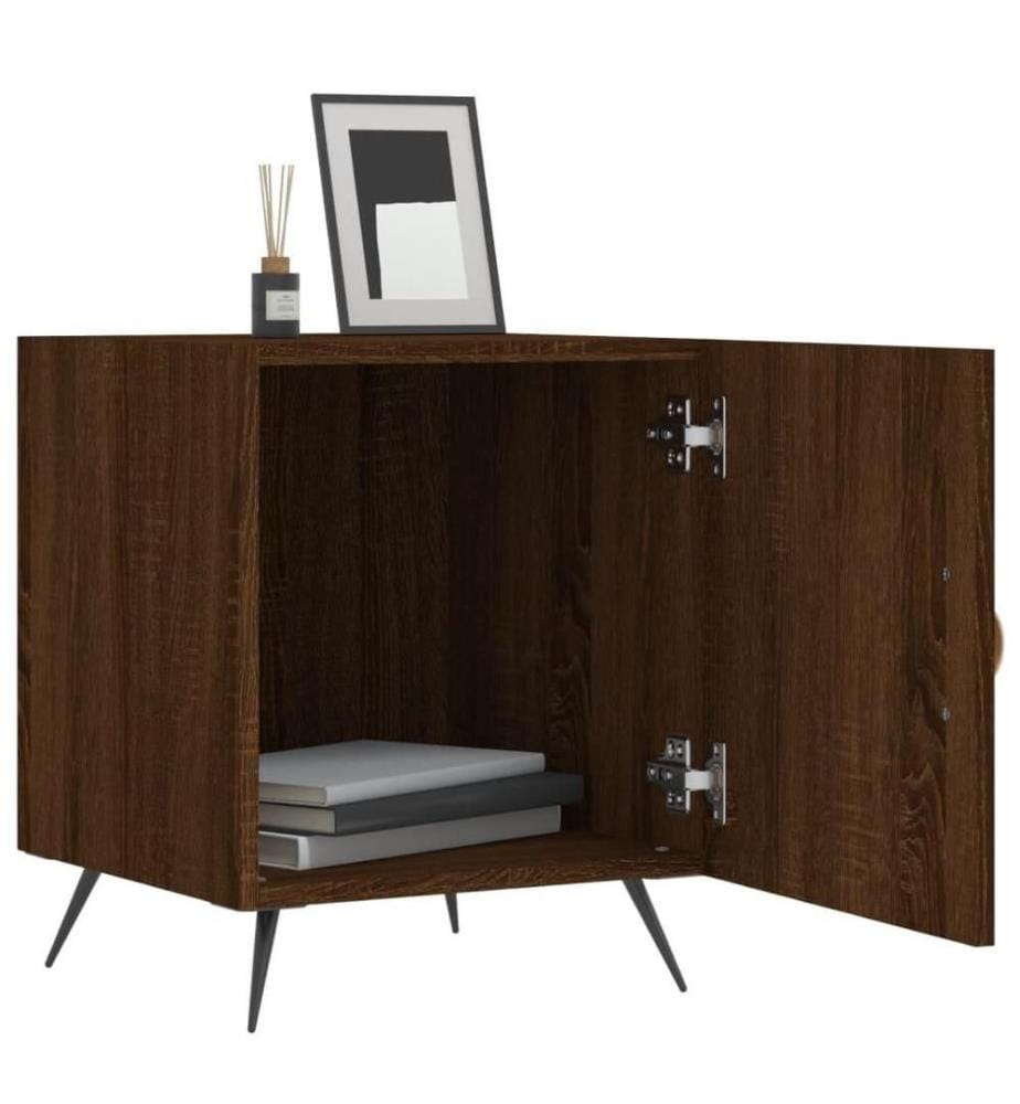 Nachttische 2 Stk. Braun Eichen-Optik 40x40x50 cm Holzwerkstoff