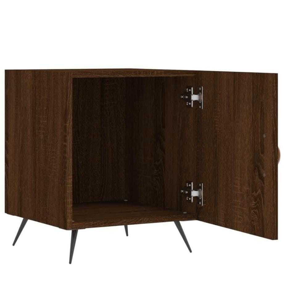 Nachttische 2 Stk. Braun Eichen-Optik 40x40x50 cm Holzwerkstoff