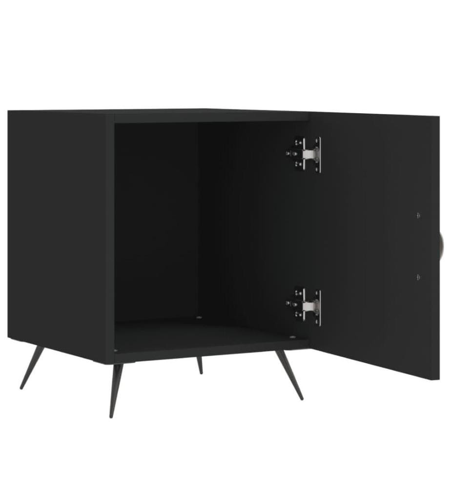 Nachttische 2 Stk. Schwarz 40x40x50 cm Holzwerkstoff