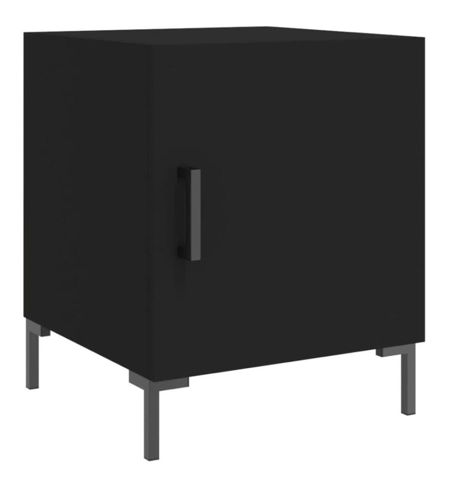 Nachttische 2 Stk. Schwarz 40x40x50 cm Holzwerkstoff