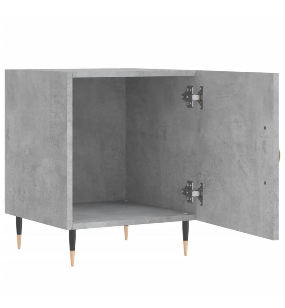 Nachttisch Betongrau 40x40x50 cm Holzwerkstoff