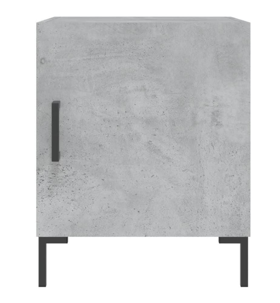 Nachttische 2 Stk. Betongrau 40x40x50 cm Holzwerkstoff