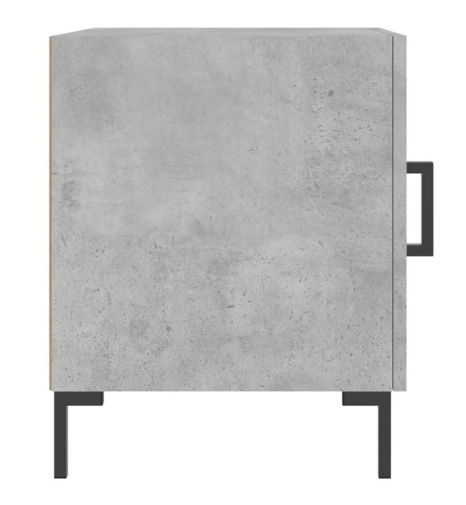 Nachttische 2 Stk. Betongrau 40x40x50 cm Holzwerkstoff