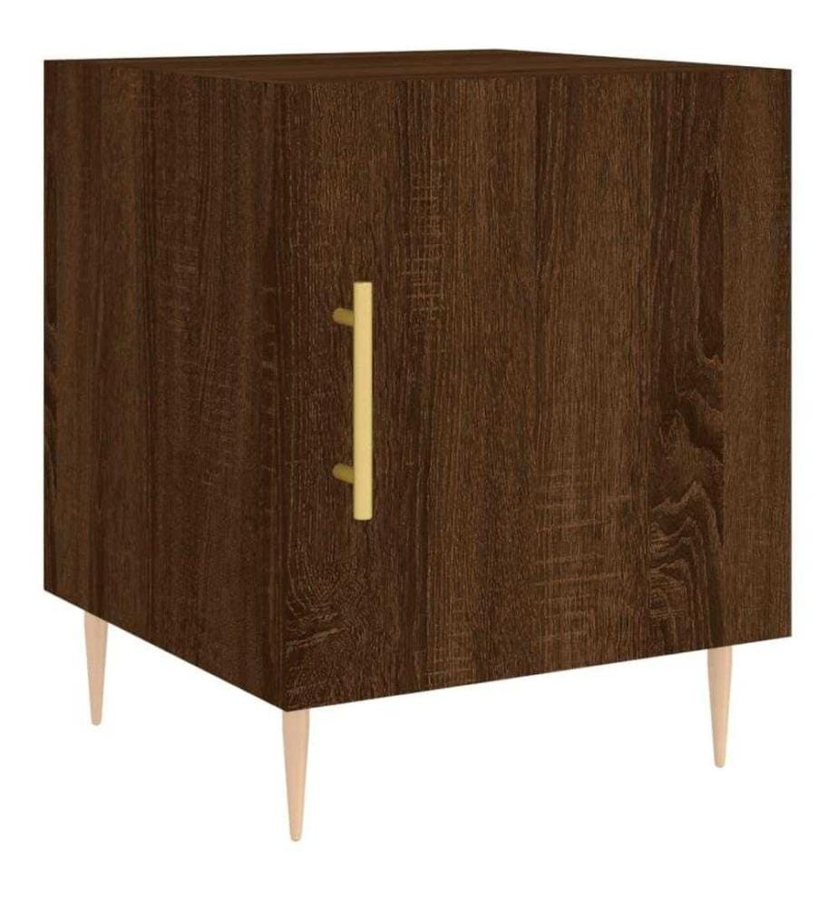 Nachttisch Braun Eichen-Optik 40x40x50 cm Holzwerkstoff