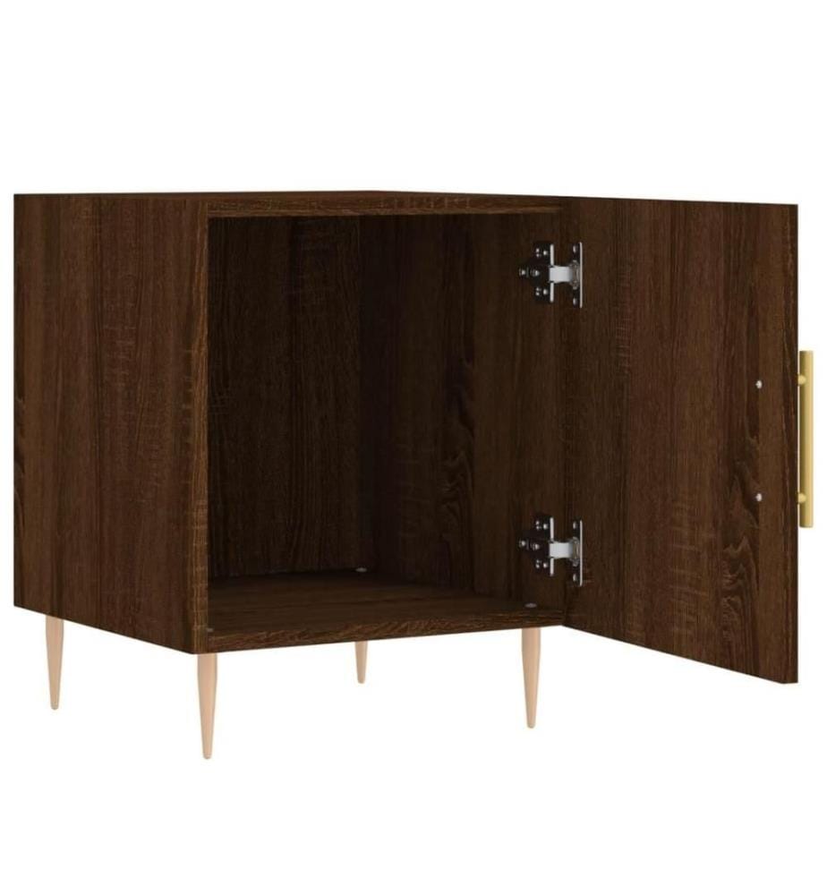 Nachttisch Braun Eichen-Optik 40x40x50 cm Holzwerkstoff