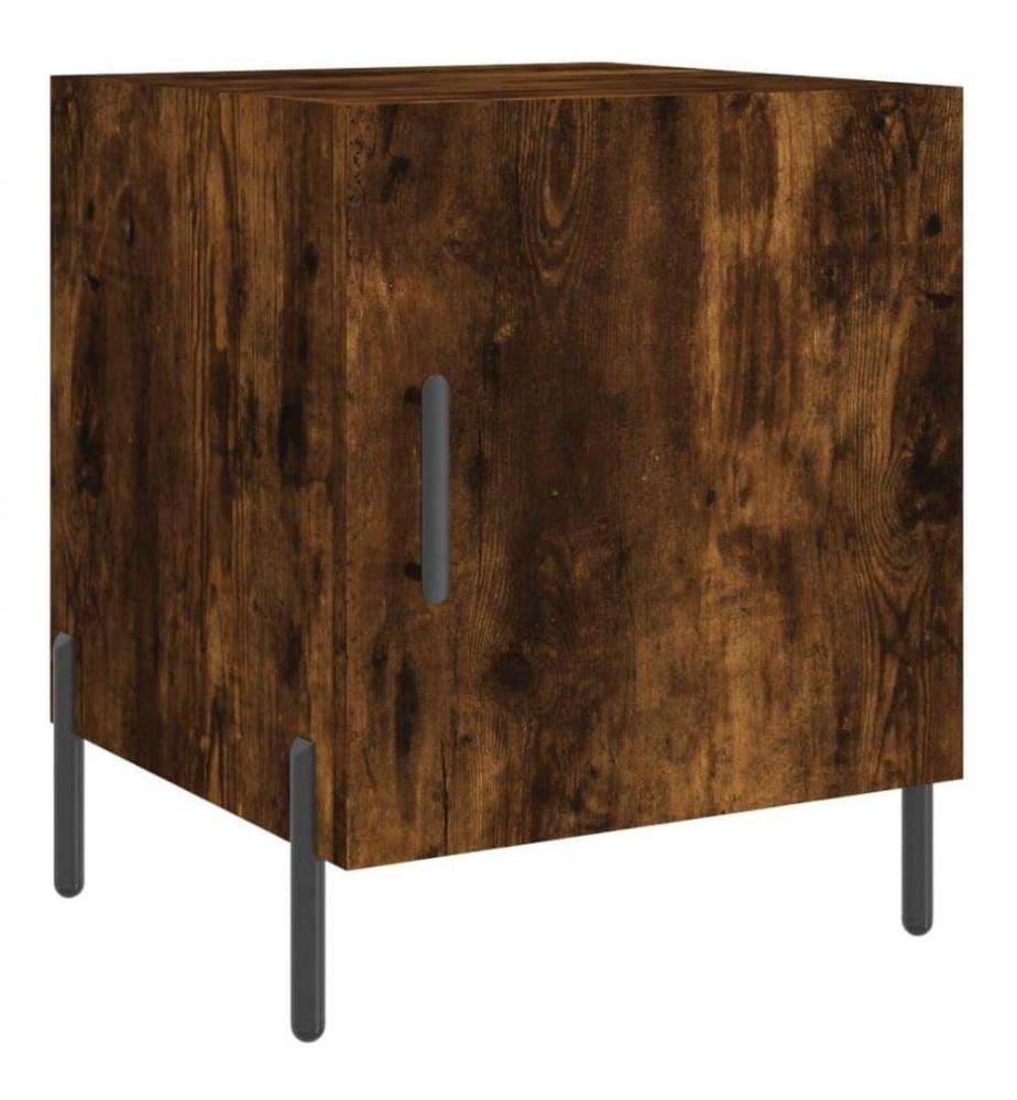 Nachttische 2 Stk. Räuchereiche 40x40x50 cm Holzwerkstoff