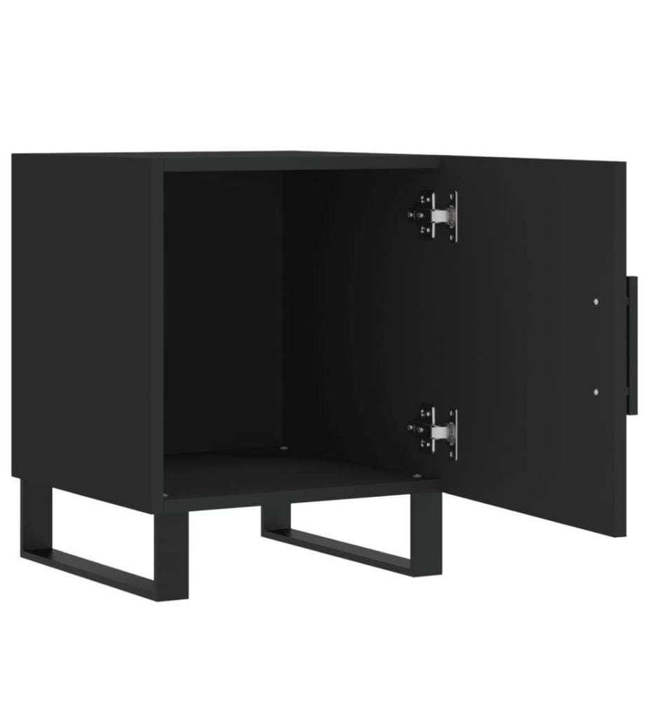 Nachttische 2 Stk. Schwarz 40x40x50 cm Holzwerkstoff