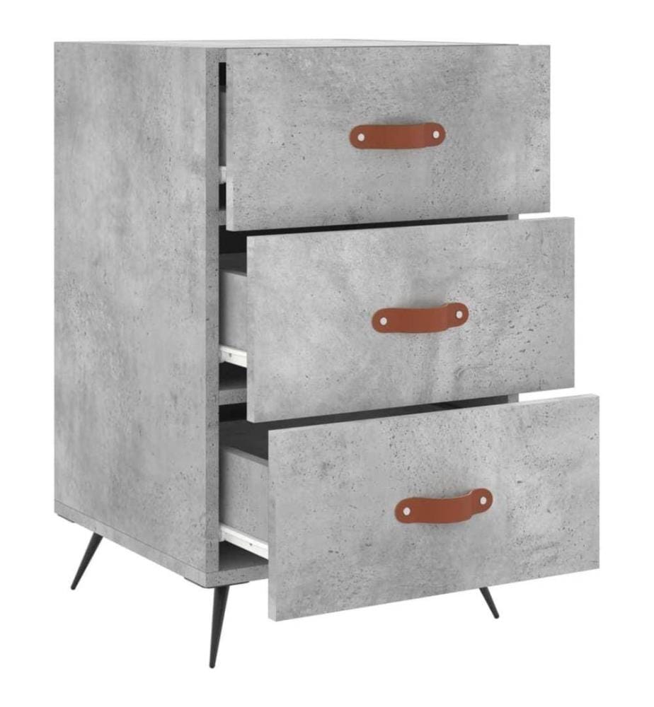 Nachttisch Betongrau 40x40x66 cm Holzwerkstoff