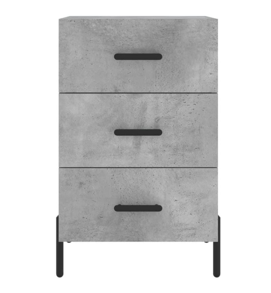 Nachttisch Betongrau 40x40x66 cm Holzwerkstoff