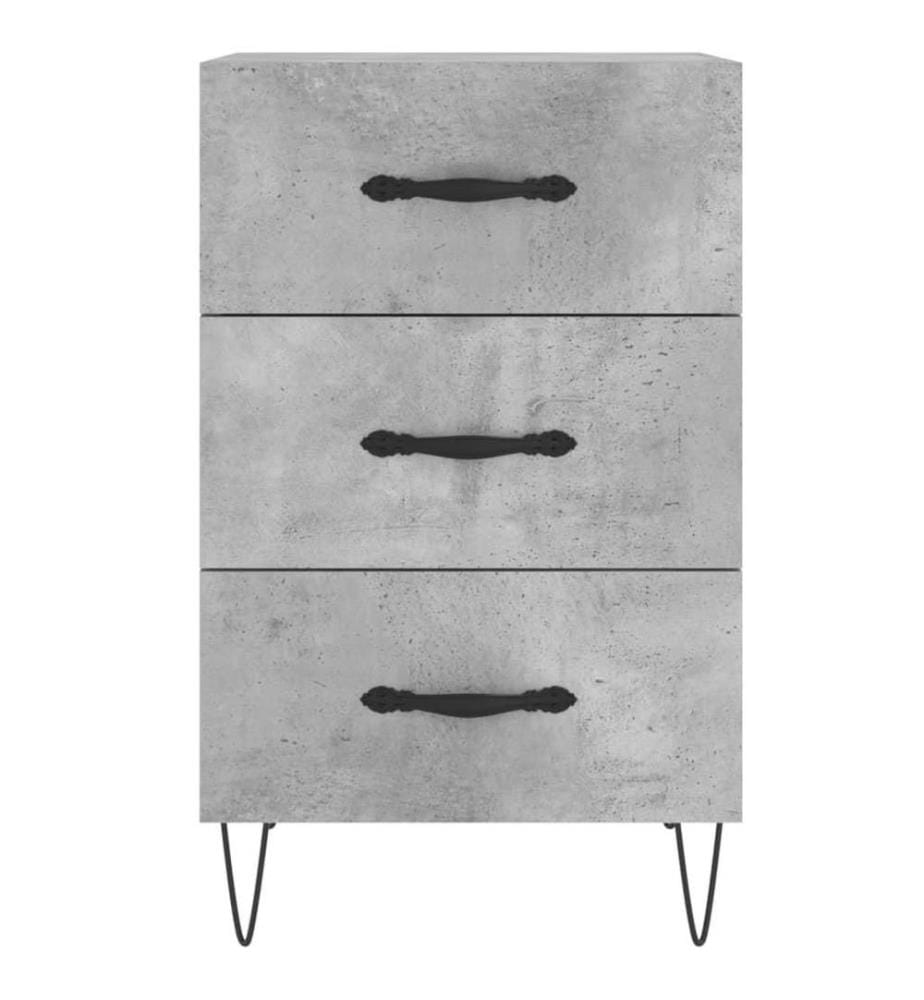 Nachttisch Betongrau 40x40x66 cm Holzwerkstoff