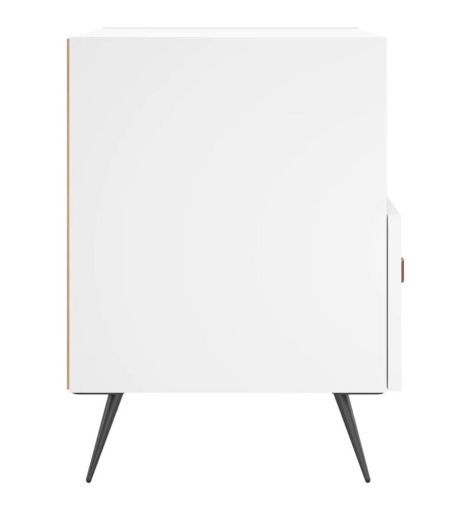 Nachttisch Weiss 40x35x47,5 cm Holzwerkstoff
