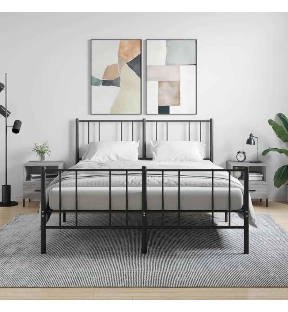Nachttische 2 Stk. Grau Sonoma 40x35x47,5 cm Holzwerkstoff