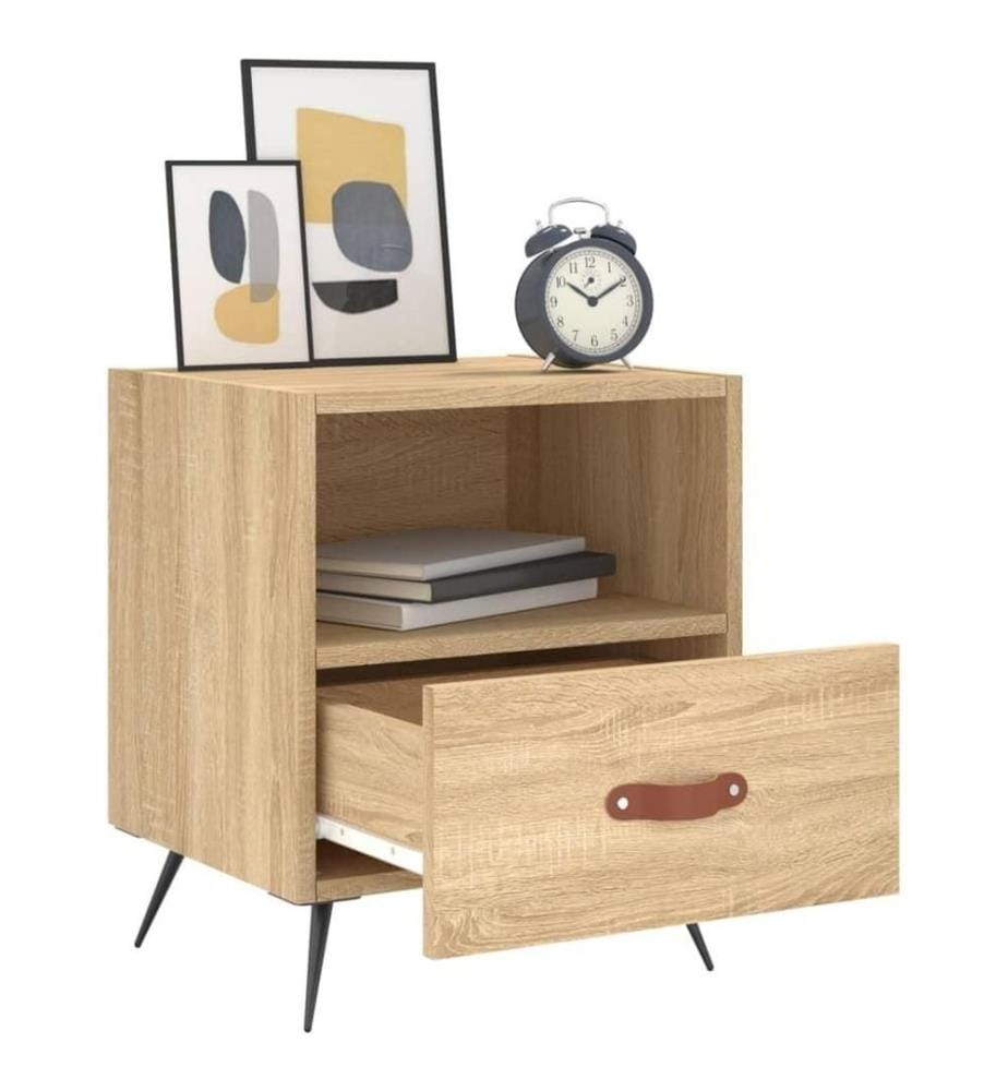 Nachttische 2 Stk. Sonoma-Eiche 40x35x47,5 cm Holzwerkstoff