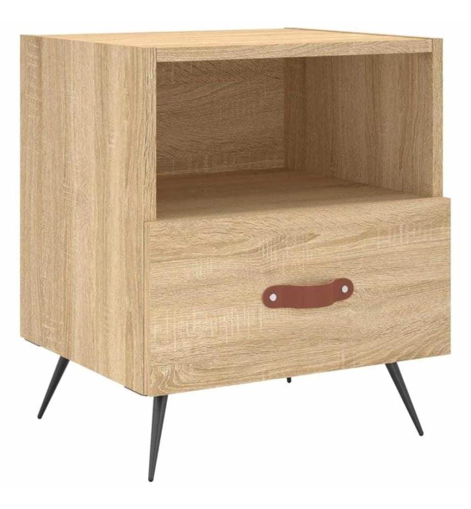 Nachttische 2 Stk. Sonoma-Eiche 40x35x47,5 cm Holzwerkstoff