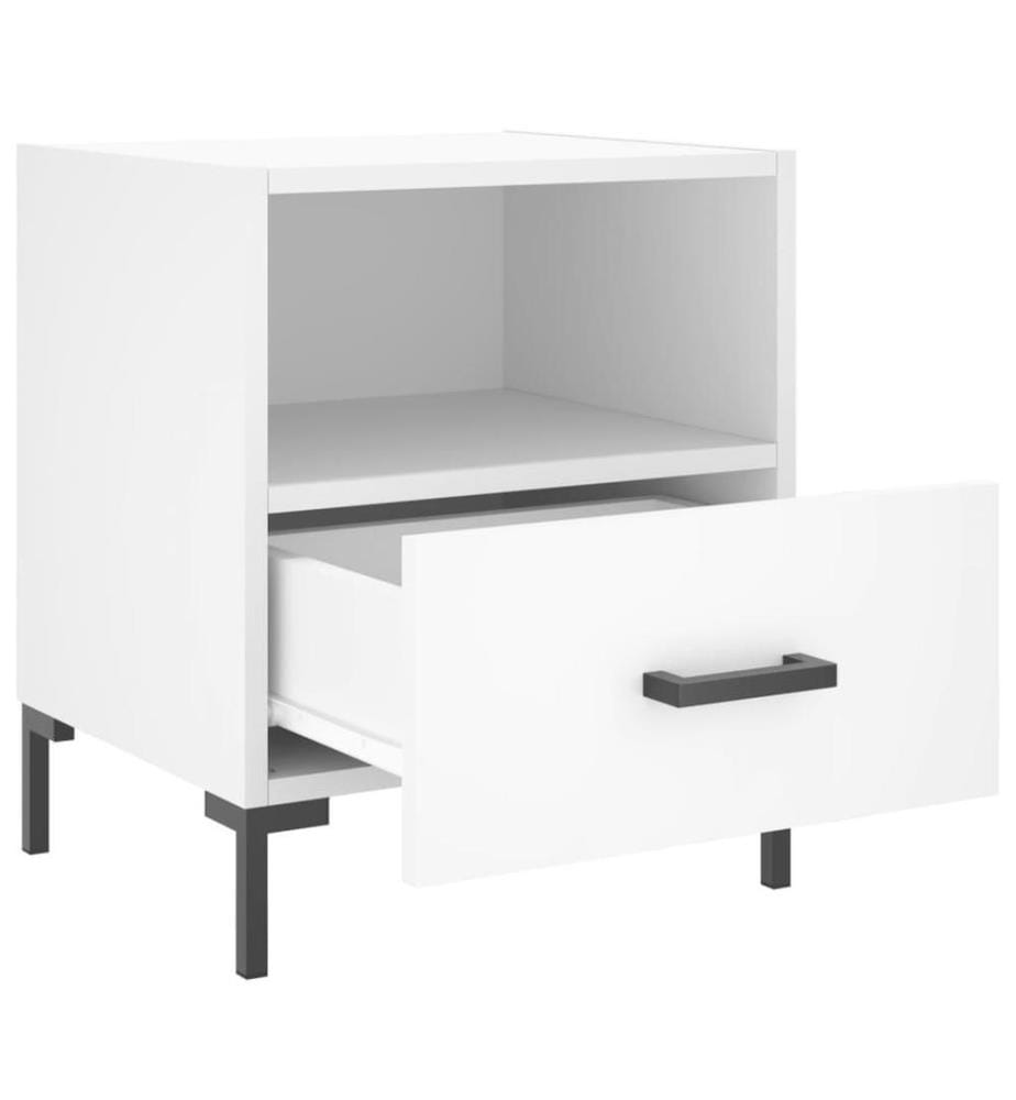 Nachttische 2 Stk. Weiss 40x35x47,5 cm Holzwerkstoff