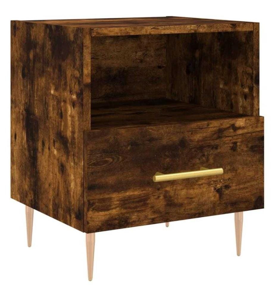 Nachttisch Räuchereiche 40x35x47,5 cm Holzwerkstoff