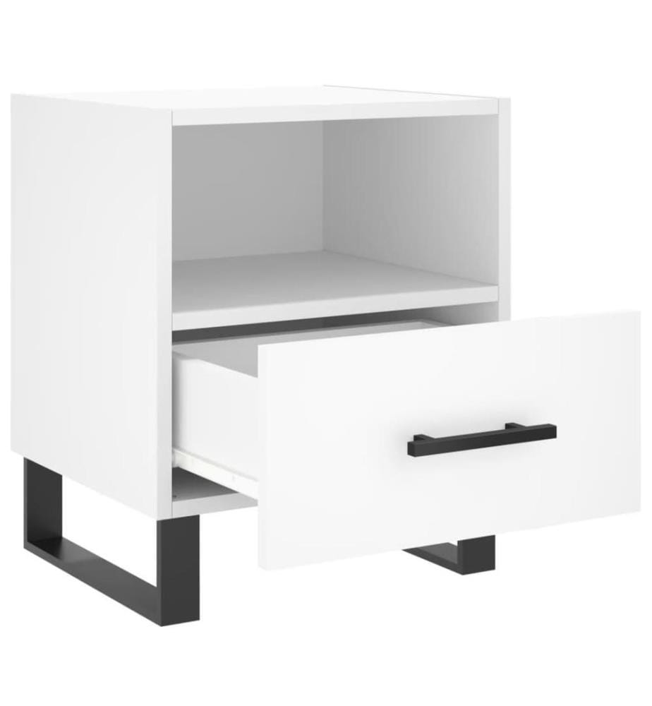 Nachttische 2 Stk. Weiss 40x35x47,5 cm Holzwerkstoff
