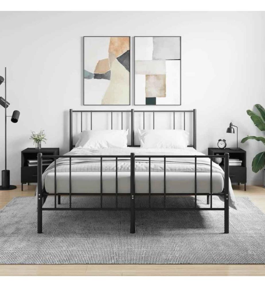 Nachttische 2 Stk. Schwarz 40x35x47,5 cm Holzwerkstoff