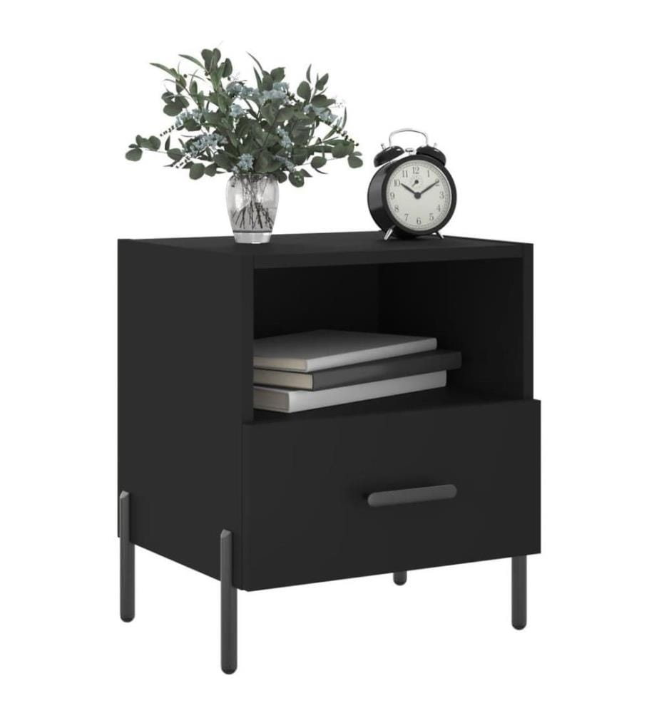 Nachttische 2 Stk. Schwarz 40x35x47,5 cm Holzwerkstoff