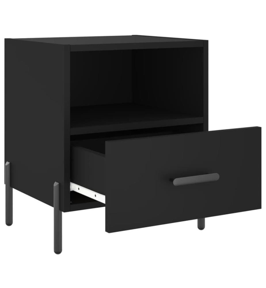 Nachttische 2 Stk. Schwarz 40x35x47,5 cm Holzwerkstoff